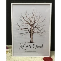 Hochzeitsgästebuch|Bonaventura by Heide Dathe Hochzeitsbaum Größe A4 * Weddingtree * Fingerabdruckbaum * Gästebuch * individuell * Hochzeitsgeschenk *