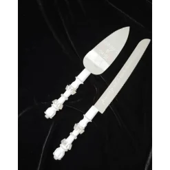 Clearance Hochzeitsdeko Hochzeitsgläser Sektgläser Hochzeitskerzen Brautaccessoires mit Namen Tortenmesser Tortenheber  weiß blau Hochzeitsdeko