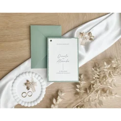 Hot Hochzeitseinladung - „Modern Greenery“ - Modernes & detailreiches Design - verschiedene Farben - Hochze Einladungskarten