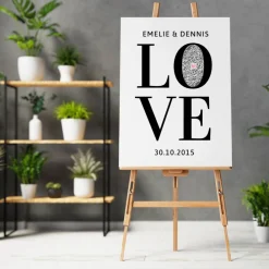 Clearance Hochzeitsgeschenk - Partnergeschenk - Personalisiertes Bild auf Leinwand 20x30cm | LOVE Hochzeitsgeschenke