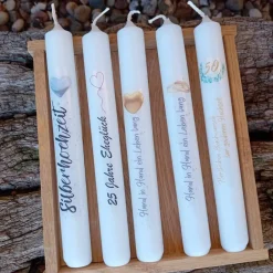 Hochzeitskerzen|Lilly-ART_Bauchabdrücke Hochzeitsgeschenk Herzschale Stabkerzenständer „Schlüssel zu meinem Herzen“ zzgl. Kerze