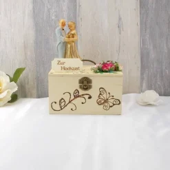 Best Hochzeitsgeschenk, Holz Box, Geschenk zur Hochzeit, Goldene Hochzeit Geldgeschenke
