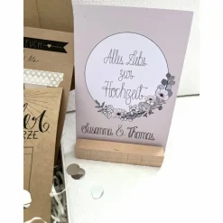 Hochzeitsgeschenk personalisiert, Geschenk für Brautpaar, Ehepaar zur standesamtlichen und kirchlichen Trauung. Hochzeitsgeschenke