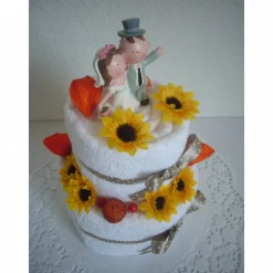 Gastgeschenke|Bines Geschenkekiste Hochzeitsgeschenke Herbst Geldgeschenke Torte orange Geschenk Hochzeit Handtuchtorte
