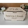 Danksagungskarten|Leila - mit Liebe gemacht "Hochzeitspost" personalisierte Kartenbox aus Holz