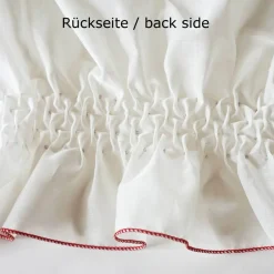 Outlet HOCHZEITSSCHAL mit HANDSMOCK + PERLEN Chiffontuch Brauttuch, weiße Stola Brautstolen & -Boleros