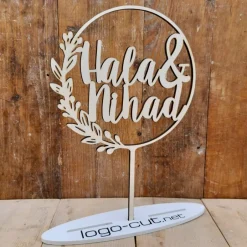 Sale Holz Cake Topper Hochzeit personalisiert V17 Hochzeitsdeko