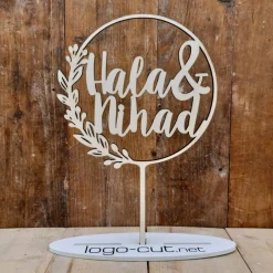 Sale Holz Cake Topper Hochzeit personalisiert V17 Hochzeitsdeko