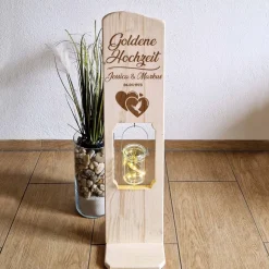 Clearance Holz Deko Schild Goldene Hochzeit mit Namen und Datum Hochzeitsgeschenke