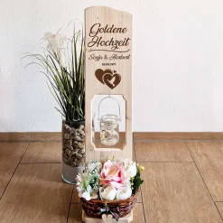 Clearance Holz Deko Schild Goldene Hochzeit mit Namen und Datum Hochzeitsgeschenke
