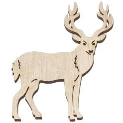 Bastelzubehör|inventiva Holz-Hirsch, ca. 6 cm