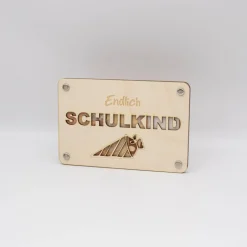 Online Holzkarte - Geschenkkarte -  Geldgeschenk Schulkind Kinder Einschulung