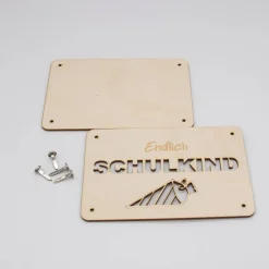 Online Holzkarte - Geschenkkarte -  Geldgeschenk Schulkind Kinder Einschulung