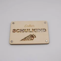Online Holzkarte - Geschenkkarte -  Geldgeschenk Schulkind Kinder Einschulung