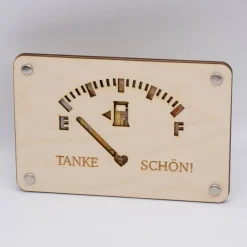 Best Holzkarte - Geschenkkarte Tanken - Spritgeld - Führerschein Geldgeschenke