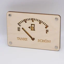 Best Holzkarte - Geschenkkarte Tanken - Spritgeld - Führerschein Geldgeschenke