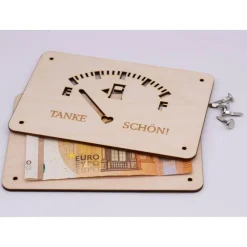 Best Holzkarte - Geschenkkarte Tanken - Spritgeld - Führerschein Geldgeschenke