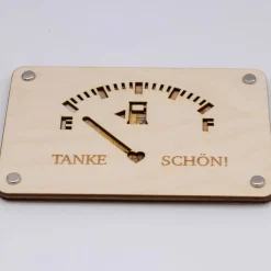 Best Holzkarte - Geschenkkarte Tanken - Spritgeld - Führerschein Geldgeschenke