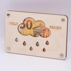 Online Holzkarte - Geschenkkarte Geldregen Geldgeschenke