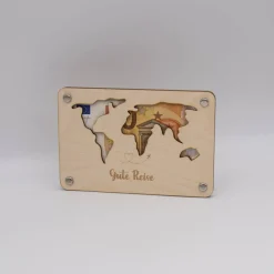 Clearance Holzkarte - Geschenkkarte -  Geldgeschenk Gute Reise Geldgeschenke