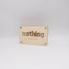 Sale Holzkarte - Geschenkkarte -  Geldgeschenk nothing Geldgeschenke