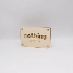 Sale Holzkarte - Geschenkkarte -  Geldgeschenk nothing Geldgeschenke