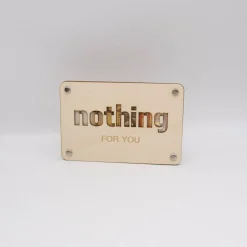 Sale Holzkarte - Geschenkkarte -  Geldgeschenk nothing Geldgeschenke