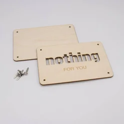 Sale Holzkarte - Geschenkkarte -  Geldgeschenk nothing Geldgeschenke