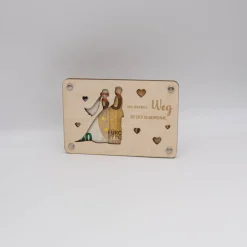 Outlet Holzkarte - Geschenkkarte -  Geldgeschenk zur Hochzeit Geldgeschenke