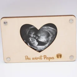 Clearance Holzkarte zur Schwangerschaftsverkündung - Ultraschallbild  ( 10 x 15 cm ) Geschenke