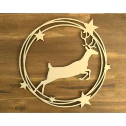 Hot Holzring Rentier, schwarz Weihnachtsdeko