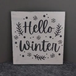 Sale Holzschild "Hello Winter" Winter