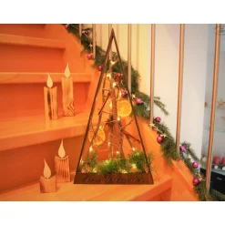 Weihnachtsdeko|Hübsches Aus Holz Holz-Weihnachtsbaum aus Pappelholz mit Schriftzug 