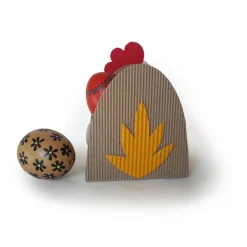 Osterkörbchen|Die Bunte Pforte Huhn mit Küken Mini-Osternest, kleine Geschenkbox als Mini-Osterkörbchen oder Mitbringsel zum Osterfest