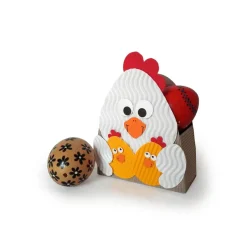 Osterkörbchen|Die Bunte Pforte Huhn mit Küken Mini-Osternest, kleine Geschenkbox als Mini-Osterkörbchen oder Mitbringsel zum Osterfest