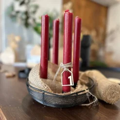 Clearance Häuschen-Anhänger Adventskranz aus Holz mit Zahlen 1-4 – natürliche Deko Adventskranz Zahlen