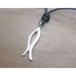 Hot Ichthys M, Christenfisch, Anhänger Silber 925, christliches Erkennungszeichen zur Konfirmation, Kommunion, Firmung Schmuck