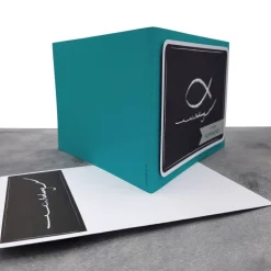 New Individuelle Einladungskarten zur Kommunion, Konfirmation, Taufe & Firmung – Design Kreidezeichnung Fisch Einladungskarten