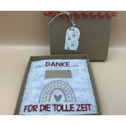 Danksagungskarten|aba Jahresabschluss Geschenk Kita  Kindergarten  Schule  Kurs  Ferienlager Schriftfarbe Kirschrot