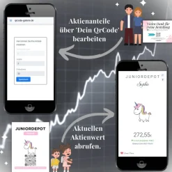 Geldgeschenke|QrCode-Galerie Juniordepot | Personalisiertes Geldgeschenk | Aktie ETF Kryptowährung QrCode Bild | Motiv Einhorn