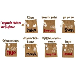 Hot Jutesack Weihnachten Geschenk Sackerl Nikolaus Sackerl mit Name Säckchen & Beutel