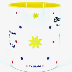 Discount Kaffee-Tasse Katzen-Motiv mit Blume, Geschenk Freund Freundin Glück ist ... dass es dich gibt Geschenke