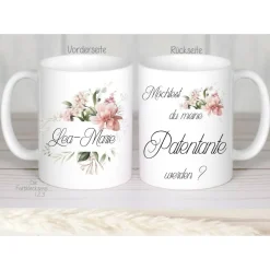 Sale Kaffeetasse Patentante, Tasse Frage  " Möchtest du meine Patentante werden ?, Geschenk zukünftige Patentante Geschenke