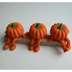 Deko Halloween|HenrYvi kantenhocker Kürbis mit flexiblen Beinen