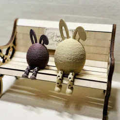 Sale Kantenhocker „Kumpel Eibert“, Osterei mit Schlappohr, 3D-Druck, Oster Dekoration Osterhasen