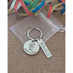 Accessoires|DekoBaerShop Karnevalsmaus Schlüsselanhänger– Personalisiert, rostfreier Edelstahl, tolles Accessoire für Karneval