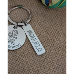 Accessoires|DekoBaerShop Karnevalsmaus Schlüsselanhänger– Personalisiert, rostfreier Edelstahl, tolles Accessoire für Karneval