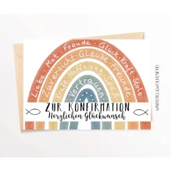 Clearance Karte Konfirmation Konfirmationskarte Glückwünsche Glückwunschkarte Konfirmation Regenbogen Glückwunschkarten