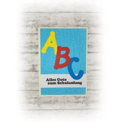 Einschulung|Kleines Kreativ-Stübchen Karte zur Einschulung, Schulstart -- blau   HANDMADE