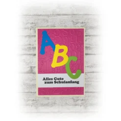 Einschulung|Kleines Kreativ-Stübchen Karte zur Einschulung, Schulstart -- pink   HANDMADE